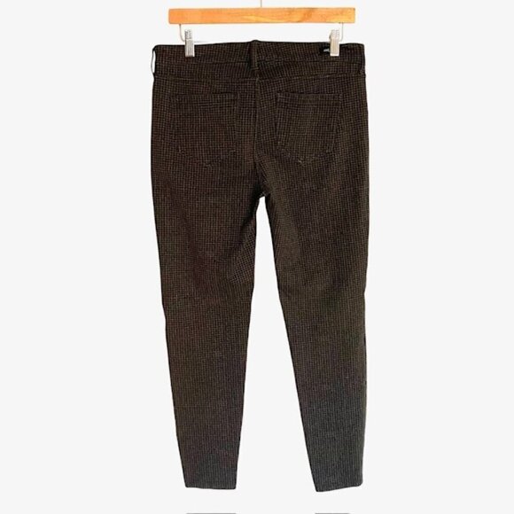 Liverpool Houndstooth Ankle Pants in Peat Green 10 - Picture 4 of 4